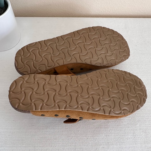 New Garnet Hill Willow Clog Tan Suede Wool Cozy Clogs Women’s 11 - Picture 11 of 13